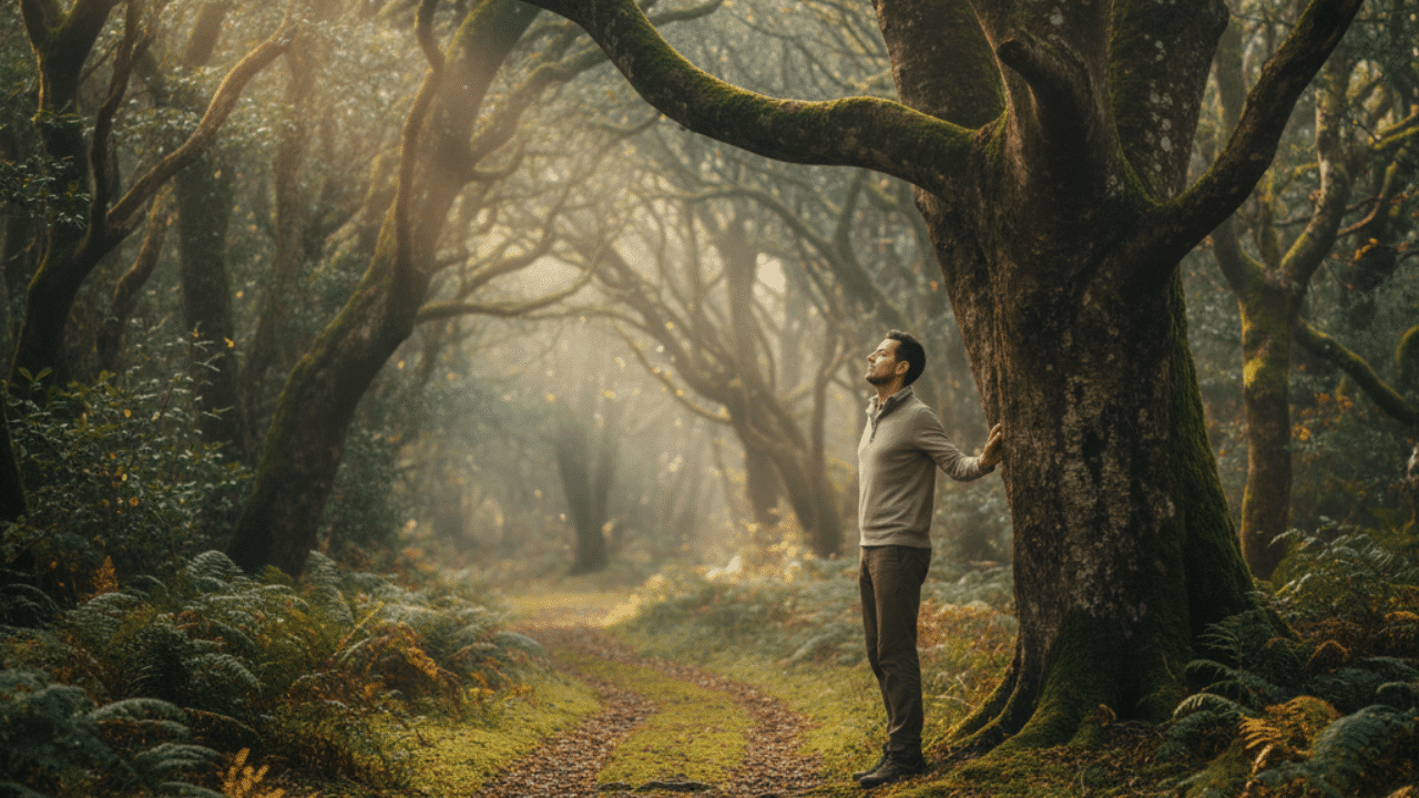 Genoeg van de sportschool? ‘Bosbaden’ is de nieuwe wellness trend voor lichaam en geest.