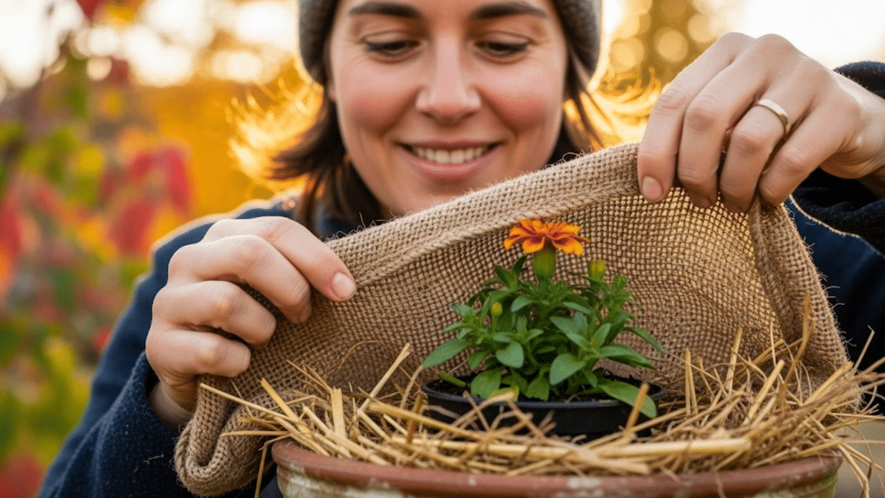 3 vergeten tuintrucjes voor oktober die je planten beschermen tegen kou